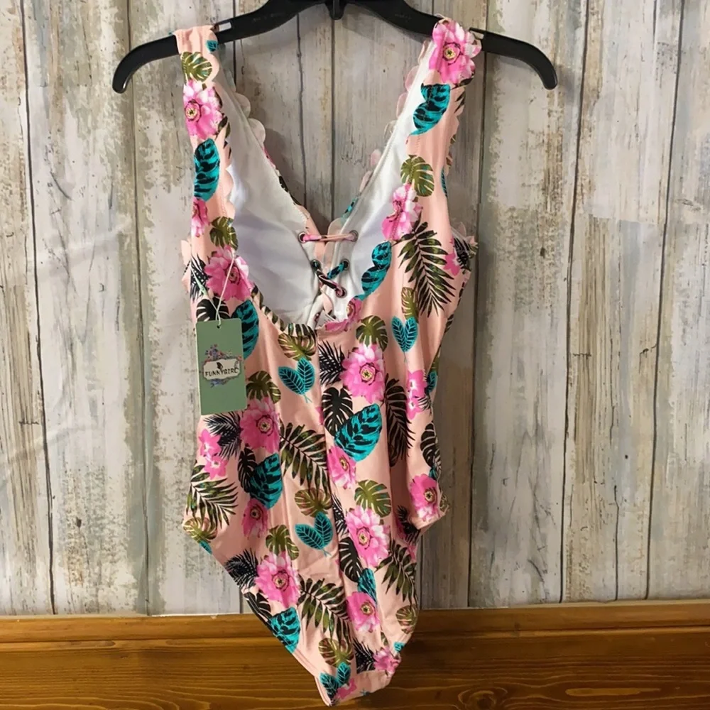 Romantic One Piece Swimsuit size Small- NWT